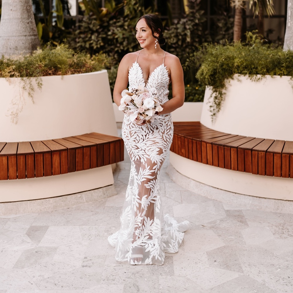 Nadine Merabi White Stella Dress